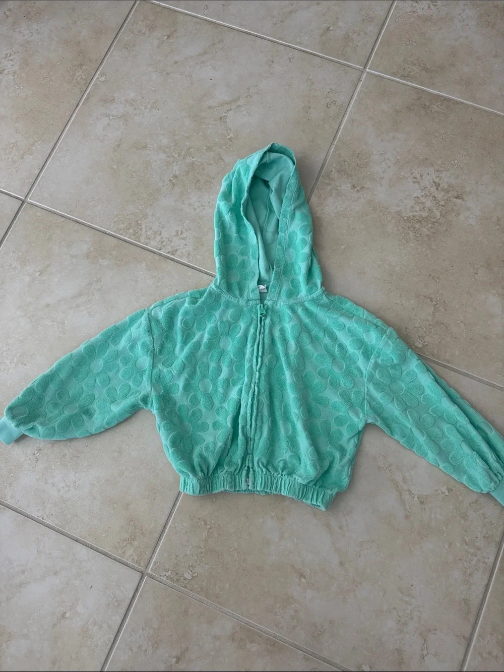 GAP Girls Mint Green Hooded Zip Sweatshirt